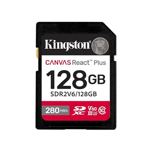 Kingston キングストン SDXCカード 128GB 最大280MB/s UHS-II V60 4K Canvas React Plus