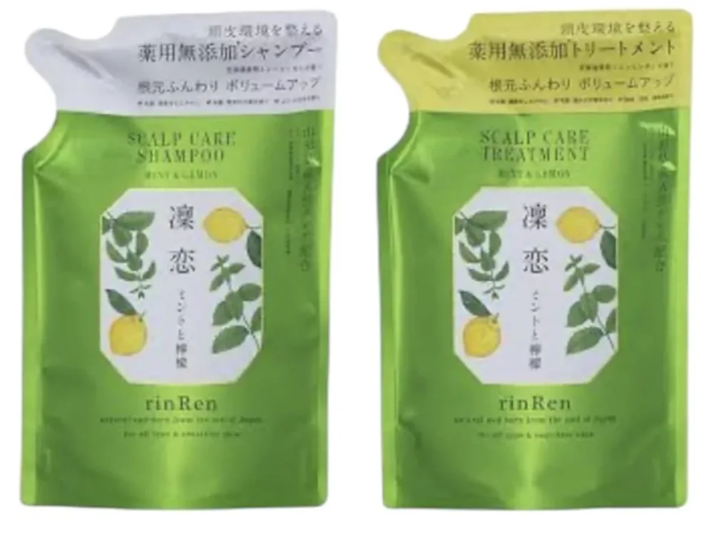 凛恋 リンレン レメディアルシャンプー+トリートメント ミント&レモン 詰め替えセット 300ml
