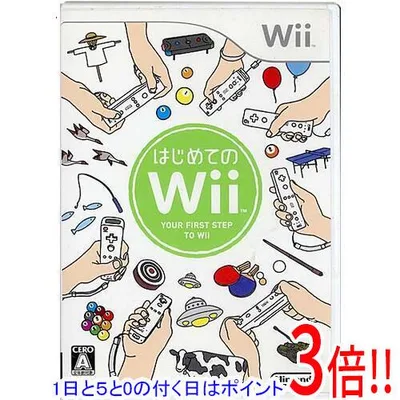 【1日と5.0のつく日、18日はポイント3倍!】【中古】はじめてのWii ソフトのみ ディスク傷