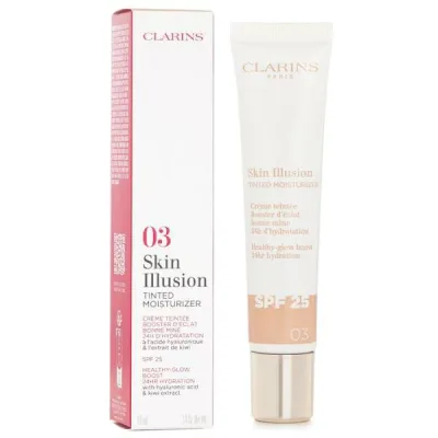 クラランス スキン イリュージョン ティンテッドモイスチャライザー 3 shade 40ml ベースメイク 保湿 SPF 【海外通販】