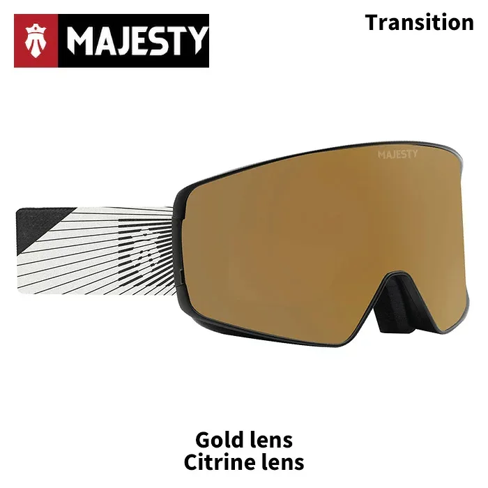 MAJESTY【24/25・Transition black | Gold lens + Citrine lens】24-25モデル ゴーグル 型落ち アウトレット