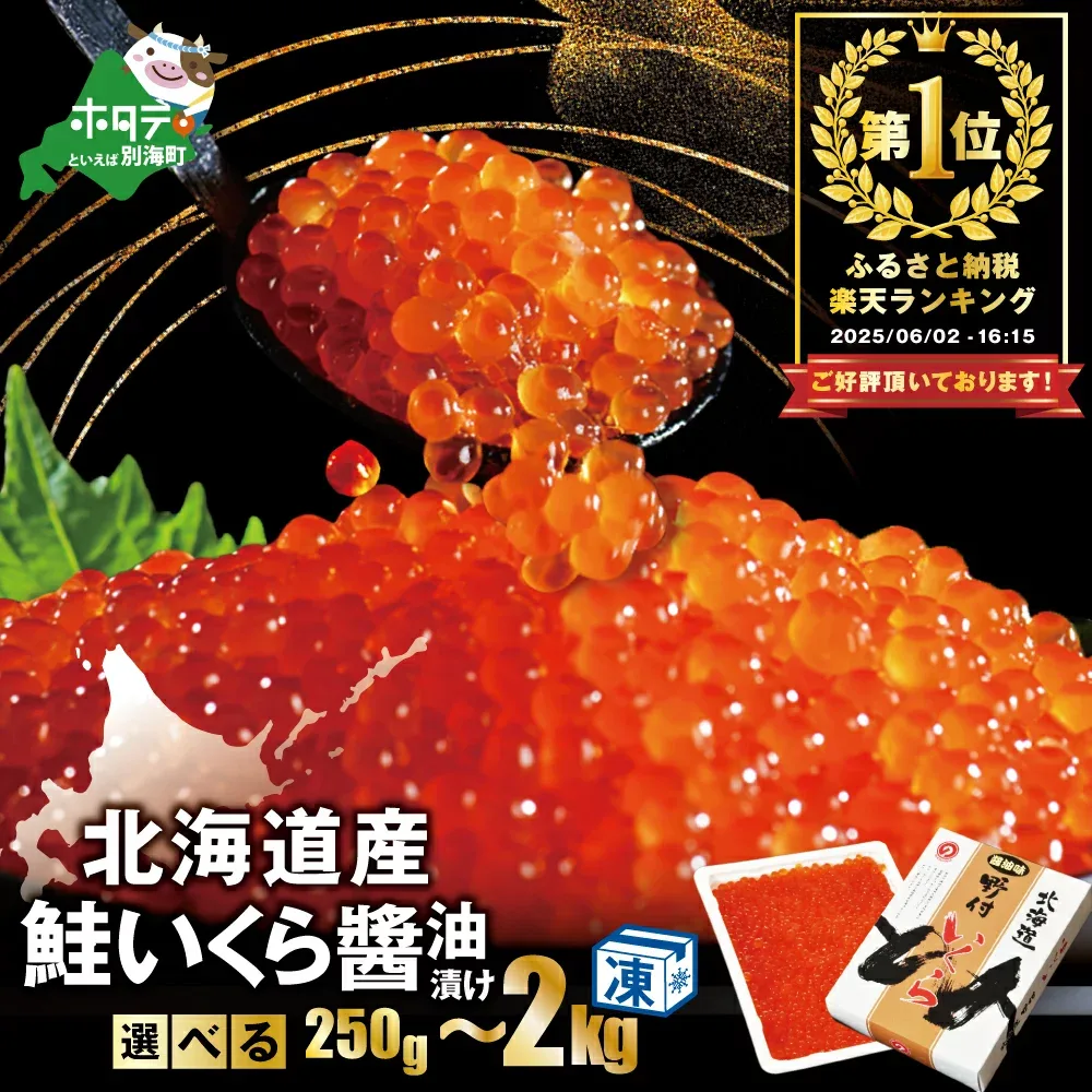 【ふるさと納税】総合1位 北海道産 新物 いくら 醤油漬け 【内容量が選べる】 250g~2kg ( ふるさと納税 いくら イクラ ふるさと納税 訳あり 北海道 鮭いくら ふるさと 鮭 いくら醤油 魚卵 海鮮 海鮮丼 ふるさと 訳あり 醤油漬 鮭 人気 ランキング 北海道 別海町 )