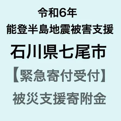 【ふるさと納税】【能登半島地震復興支援】【令和6年能登半島地震災害支援緊急寄附受付】石川県七尾市災害応援寄附金(返礼品はありません)|石川県 七尾市 能登