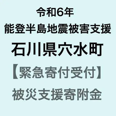 【ふるさと納税】【令和6年能登半島地震災害支援緊急寄附受付】石川県穴水町災害応援寄附金(返礼品はありません)
