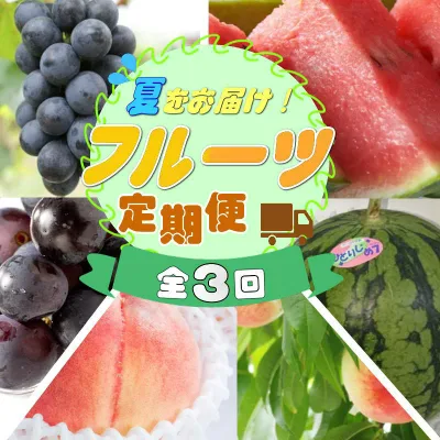【ふるさと納税】 【定期便】 夏をお届け! フルーツ 定期便! 小玉 すいか・桃・ピオーネ(全3回)/ 果物 スイカ ひとりじめ7 もも ぶどう ※北海道・沖縄・離島への配送不可 //teiki