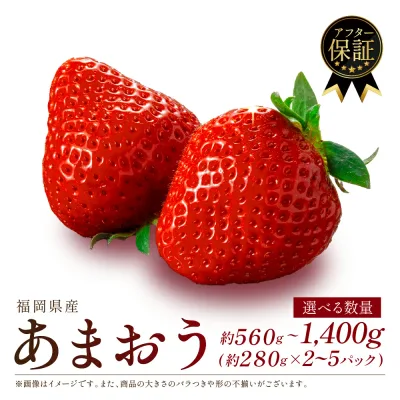 【ふるさと納税】 2027年1月~4月発送 福岡県産 いちご あまおう 約560g~1.4kg(約280g×2~5P) 苺 イチゴ 大粒 果物 スイーツ 数量 期間限定 ふるさと納税いちご 甘い 人気 フルーツ ふるさと納税あまおう 5000円 五千円 ランキング