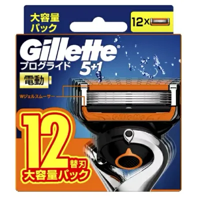 【Gillette】ジレット フュージョン 電動タイプ 髭剃り カミソリ 替刃12個【送料無料!】