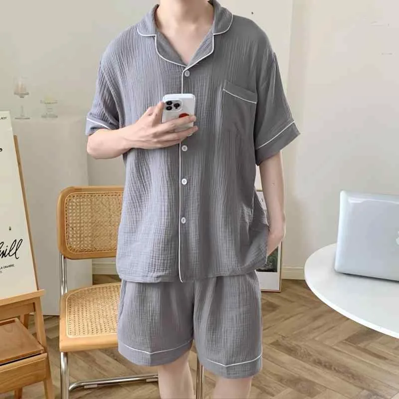 パジャマ メンズ 大きいサイズ 部屋着 ルームウェア 上下セット 開襟 半袖 ショートパンツ 接触冷感 ゆったり 体型カバー 着痩せ 細見え お腹周り 涼しい 薄手 快適 リラックス 寝間着 紳士用 通気性 吸湿速乾 サマー カジュアル