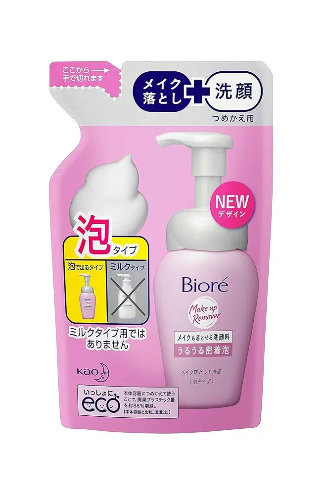 花王 ビオレ メイク も 落とせる 洗顔料 うるうる 密着泡 つめかえ用 140ml 0795864730674【ネコポス】