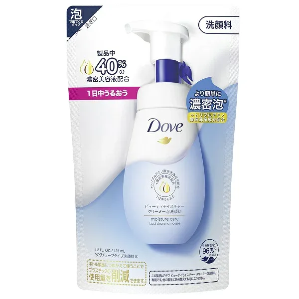 ダヴ ビューティモイスチャー クリーミー泡洗顔料 詰替え 125ml【メール便可】
