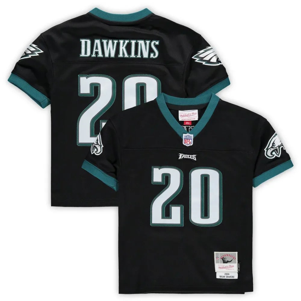 【公式グッズ】NFL イーグルス ブライアン・ドーキンス ユニフォーム Mitchell & Ness/ミッチェル&ネス トドラー・幼児サイズ ブラック (Youth MNC Retired Legacy Jersey Toddler)