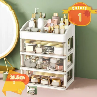 1000円OFFクーポン コスメ収納 メイク収納 小物入れ 化粧品収納ボックス 透明ケース かわいい 耐久性 整理整頓 卓上 ラック 引き出し おしゃれ メイクボックス スキンケア用品 可愛い fascimo
