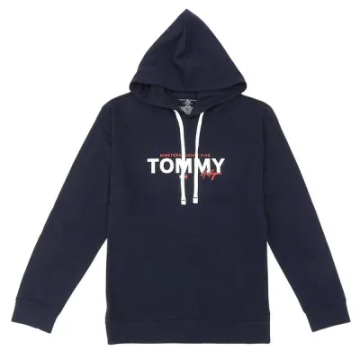 トミーヒルフィガー 衣類 メンズ フーディーパーカー XL コットン ネイビー TH09T4499411XL TOMMY HILFIGER