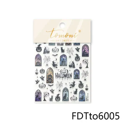 ネイルシール ハロウィン ダークハロウィン 不気味な魔女 【一枚】 ジェルネイル ネイル用品 ジェル シール デコ用品 ジェルネイルシール ネイルアート ジェルネイルアート デコレーション セルフネイル