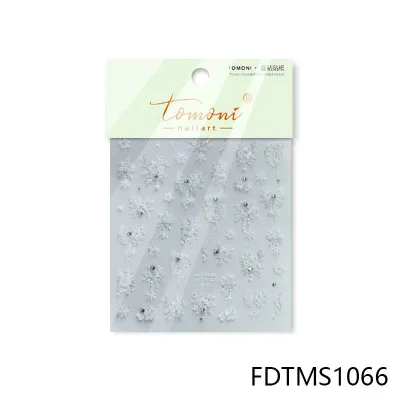 ネイルシール 冬 夢のようなスタイル 氷の花のリボン 【一枚】 ジェルネイル ネイル用品 ジェル シール デコ用品 ジェルネイルシール ネイルアート ジェルネイルアート デコレーション セルフネイル
