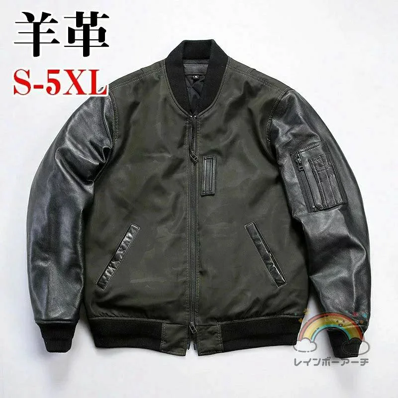 レザージャケット ライダースジャケット 柔らかい羊革 バイクジャケット 本革 革ジャン ラムレザーS〜5XL 本革ジャケット ギフト プレゼント 父の日 アウター防風 防寒 レザー お洒落 メンズ 大きいサイズ