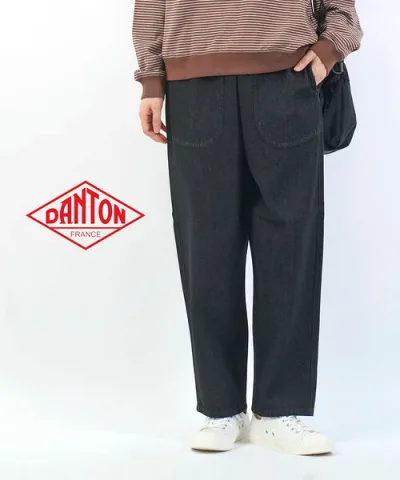 【2026年秋冬新作】ダントン DANTON デニムパンツ ロングパンツ イージーパンツ ボトムス デニム 綿 コットン テーパード 体型カバー ウエストゴム 無地 カジュアル シンプル・JD-2540CKR-0322602(レディース)(JP)