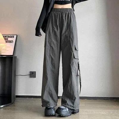 パンツ レディース 黒白ストライプ ハイウエスト ワイドレッグ ゆったり カジュアル 春秋 スリム見せ 合わせやすい 小柄対応 日常使い ストリートファッション