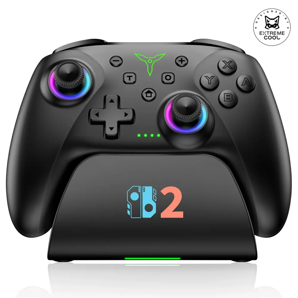 【P5倍★Switch2スリープ解除対応】Switch2対応 Switch2/Switch コントローラー Switch 有機el対応 プロコントローラー BEBONCOOL スイッチ2 コントローラー switch proコントローラー 無線 プロコン ジャイロ RGB 連射 振動 ジャロイセンサー 充電スタンド付き プレゼント