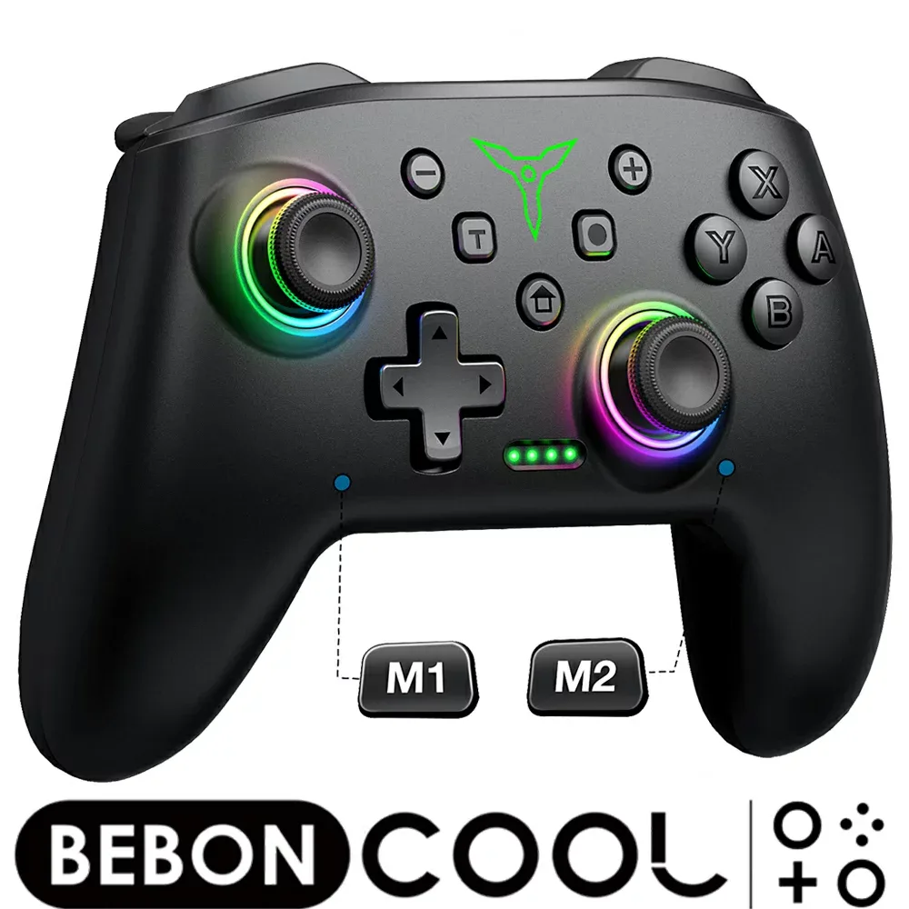 【200円クーポン配布中】スイッチ2対応 コントローラー Switch2/Switch プロコン プロコントローラー マクロ機能 背面ボタン付き 9色RGBライト 1000mAh スリープ復帰 連射 Switch2/Switch/lite/有機ELモデル/PC Steam対応 プレゼント BEBONCOOL アップグレード版 1年保障