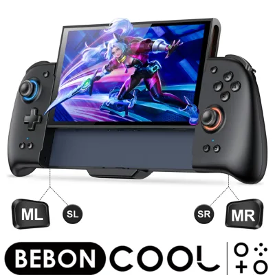 【Switch2専用★スリープ復帰対応】Switch2 コントローラー ニンテンドー グリップコントローラー ニンテンドースイッチ コントローラー スリープ復帰対応 RGBライト マクロ機能 ジャイロセンサー搭載 振動 無線接続 BEBONCOOL ステイックキャップ交換 ブラック 一年保証