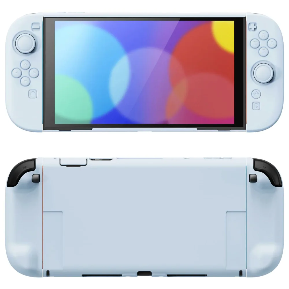 PlayVital Nintendo Switch 2(2025)対応ハードカバー 保護ケース 付けたままドックに対応 折りたたみ式スタンド&親指グリップ付き【ヘブンブルー】