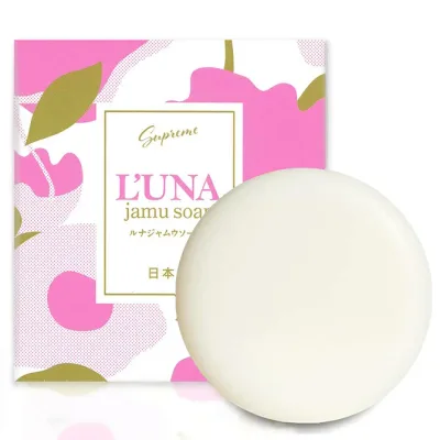 Luna ルナ ジャムウソープ 60g デリケートゾーンソープ VIO ボディソープ 固形石鹸 金木犀 キンモクセイの香り 濃密泡 10種無添加 弱酸性 日本製 フェムケア 中身が見えない梱包 プライバシー梱包