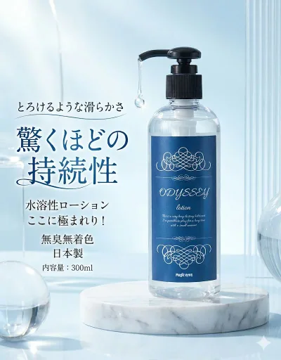 プライバシー梱包 オデッセイ ローション 300ml ODYSSEY ポンプ式 水溶性 高粘度 持続性 長時間 無臭 無着色 マッサージ ボディケア 日本製 スタンダード