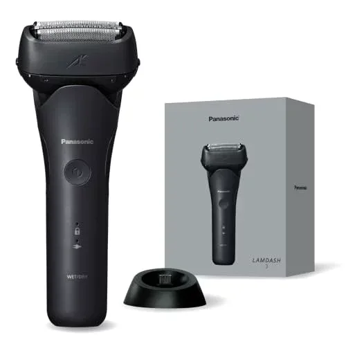 パナソニック メンズ シェーバー ラムダッシュ 3枚刃 電動 髭剃り お風呂剃り 密着スイングヘッド ブラック ES-L342W-K