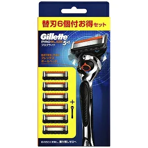 【P&G】 ジレット プログライド マニュアルホルダー カミソリ 替刃6個付 1セット 【化粧品】