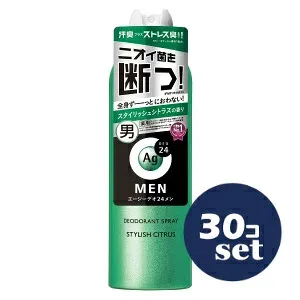「セット販売」「ファイントゥデイ」エージーデオ24メン メンズデオドラントスプレー N スタイリッシュシトラス LL 180g 30個セット