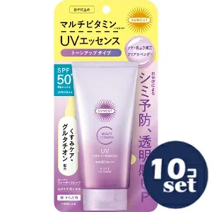 「セット販売」「コーセーコスメポート」サンカットR マルチビタミン トーンアップUV エッセンス クリアラベンダー 80g 10個セット