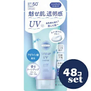 「セット販売」「コーセーコスメポート」サンカットR トーンアップUV エッセンス スノーホワイトブルー 80g 48個セット