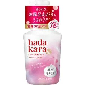 「ライオン」 hadakara モイストボディケアソープ 泡タイプ ローラルブーケの香り 本体 540ml