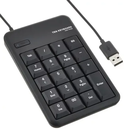 エレコム テンキー 有線 メンブレン Mサイズ 1000万回高耐久 ブラック TK-TCM011BK