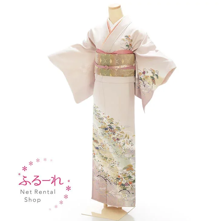 訪問着 レンタル/訪問着レンタル/訪問着 レンタル 正絹/訪問着レンタル 正絹/訪問着 正絹/訪問着 セット/訪問着 フルセット/訪問着 入学式/訪問着 お宮参り/訪問着 七五三【158cm~168cm】fy16REN07