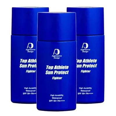 アグレッシブデザイン【3個セット】トップアスリートサンプロテクト ファイター 62g SPF50+/PA++++ ウォータープルーフ 日焼け止め Aggressive Design Top Athlete sun protect Fighter 【正規品】
