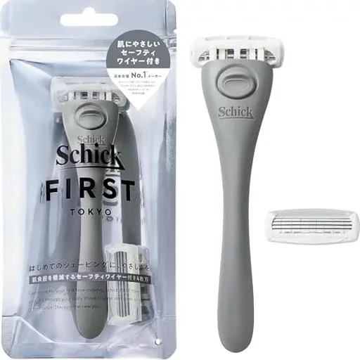 Schick(シック) シックファースト シェービング ホルダー(刃付き+替刃1コ) アッシュグレー 髭剃り カミソリ
