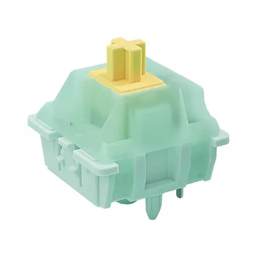 Kutethy X Gateron JadeシリーズGoldenrod Yellow Proスイッチ、55 gfプリ潤滑5ピンリニアキーボードスイッチ互換MXメカニカルゲームキーボード(72pcs)