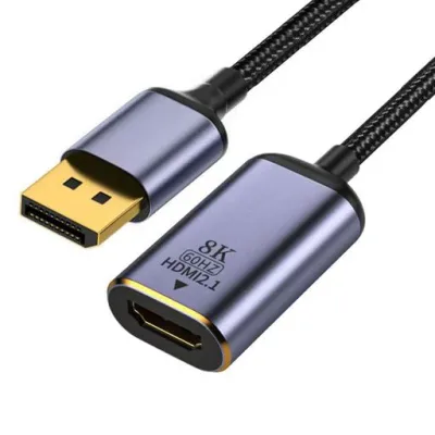Chenyang DisplayPort - HDMIアダプター DP DisplayPort 1.4 ソース オス - HDMI 2.0 メス ディスプレイ 8K 60hz UHD 4K モニターアダプターケーブル