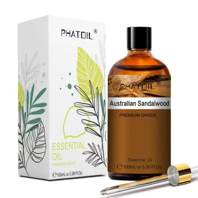PHATOIL サンダルウッド アロマオイル 100ml 白檀 エッセンシャルオイル 天然100% 精油 加湿器・ディフューザー・アロマストーン用