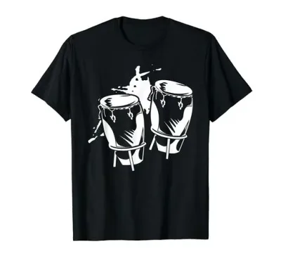 ドラムドラム インストルメンタル ディスコミュージック コンガプレーヤー Tシャツ