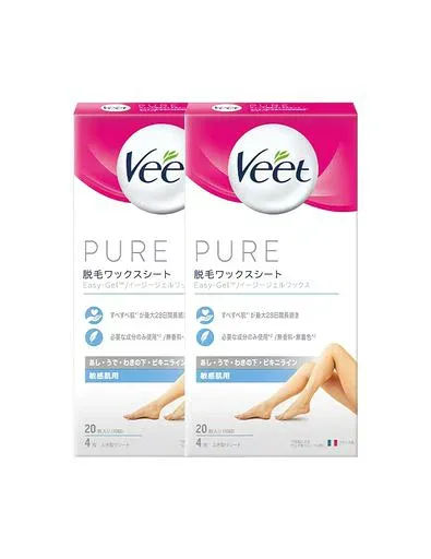 ヴィート ピュア 脱毛ワックスシート 敏感肌用 20枚入り x 2個 除毛 脱毛