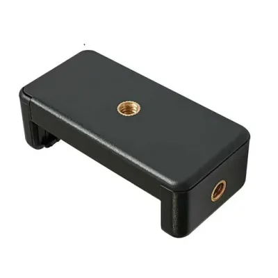 スマホ三脚ホルダー 幅 6.5-11.5cm 対応 スマートフォン/携帯に適用 アタッチメント付き クリップ式アダプター 撮影固定に最適 三脚用スマホホルダー