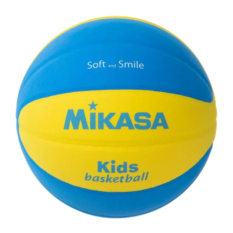 ミカサ(MIKASA) スマイルバスケットボール 5号 (男子用・女子用・小学生) EVA 特殊スポンジ スマイルシリーズ 黄/青 SB5-YBL 推奨内圧0.20-0.25(kgf/cm2)