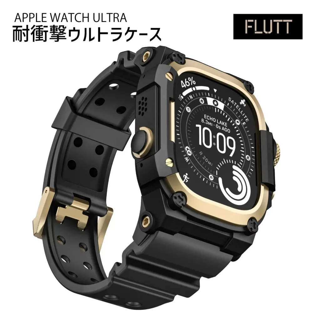 【ポイント5倍】アップルウォッチ ケース カバー ウルトラ ultra 49mm 一体型 耐衝撃 ステンレス 男性用 メンズ 高級