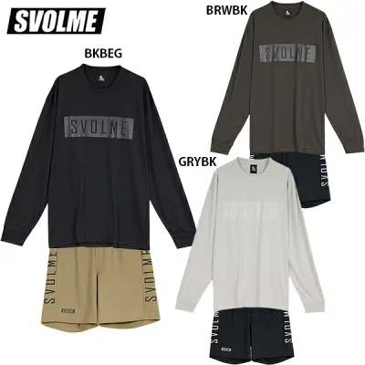 スボルメ シルキーDRYストレッチロゴロンT&ハーフパンツ 大人用 サッカー プラクティス上下セット SVOLME 1243-33600/1243-33902