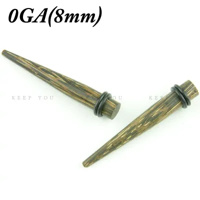 【メール便対応】天然素材 ヤシの木 拡張器 0G(8mm) エキスパンダー ボディピアス 0ゲージ(8ミリ) イヤーロブ コンク ホールアップ【インサーションピン インサートニードル】 ┃