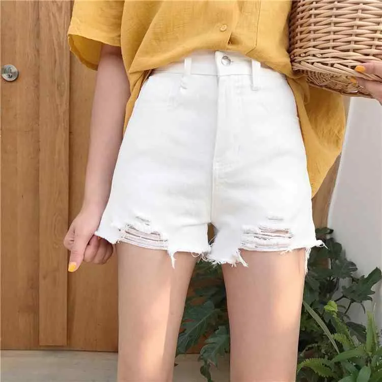 デニム ショートパンツ レディース 夏用 韓国風 ワイドレッグ ハイウエスト コットン 素材 ゆったり スリム効果 破れデザイン 気質 通勤 スタイル 洗い加工 グレー ホワイト 大きいサイズ 学生向け 普段使い 百搭 軽量 伸縮性 ビッグシルエット ラ