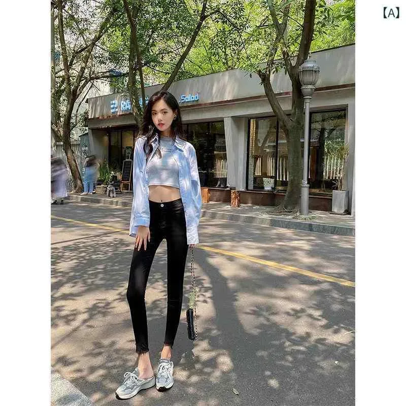レディース 牛仔パンツ 韓国風 復古 レース 切り替え 高腰 デニム ワイドレッグパンツ 夏 女性用 デザイン ブルー 黒 都市風 通勤 気質 スタイル 甘美 清新 ポリエステル コット 素材 無弾力 長丈 ルーズ 純色 定期厚 クロスボーダー
